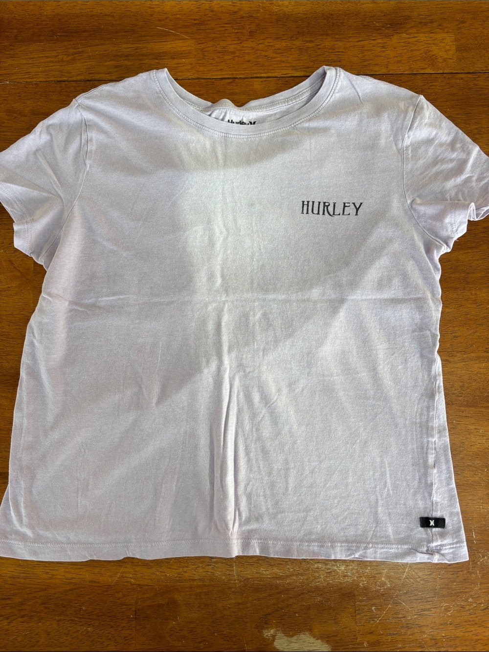 Hurley light Purple Short Sleeve Crew Tee with Chest Logo